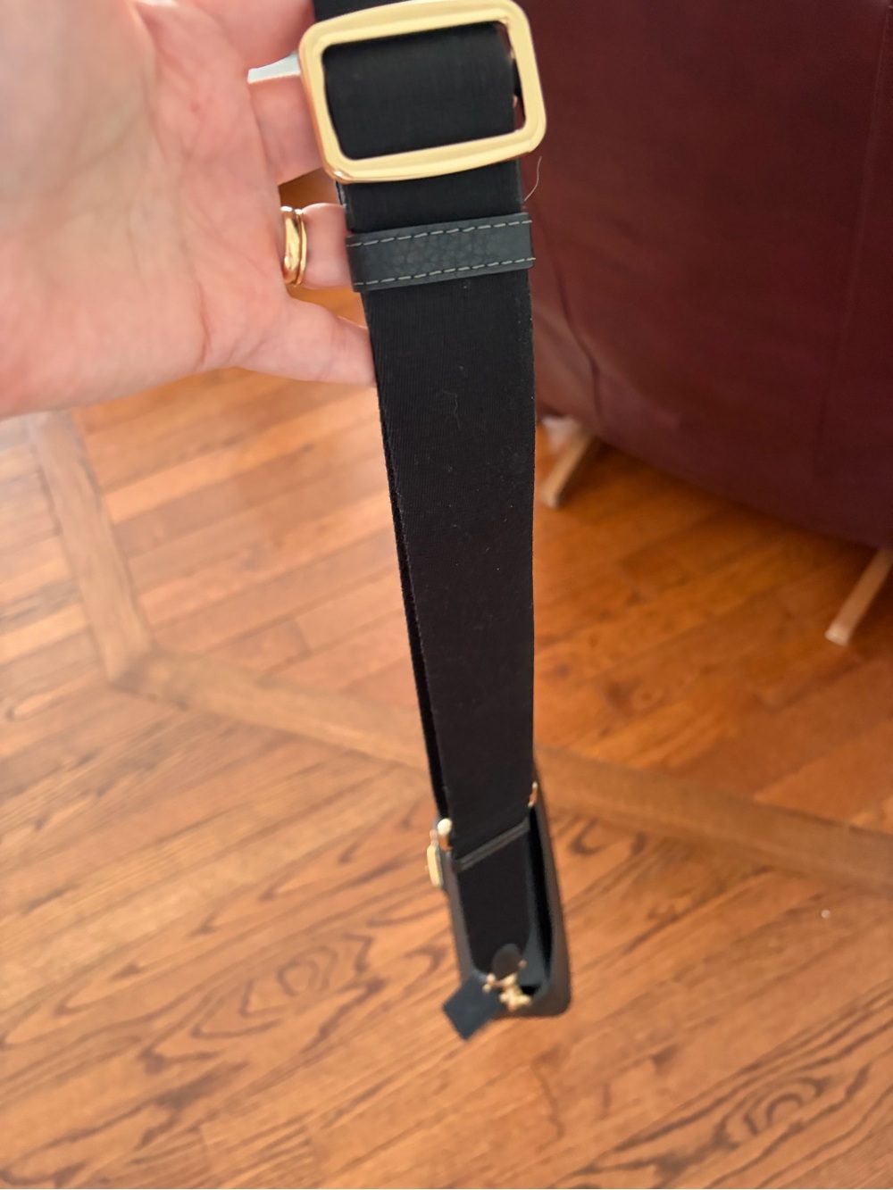 Coach Black Pebbled Leather Saddle Crossbody with Gold Hardware - Picture 6 of 6